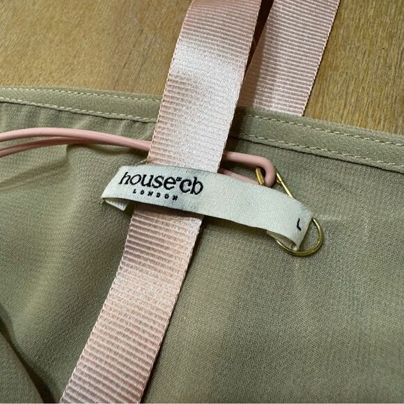 House of CB Lailah Embroidered Maxi Skirt‎ Low Rise Lightweight Georgette Large - Picture 13 of 15